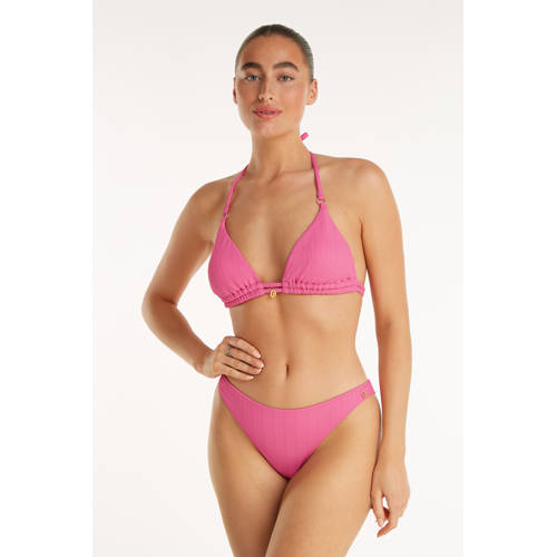 ten Cate Beach TC WOW voorgevormde triangel bikinitop met textuur roze afbeelding