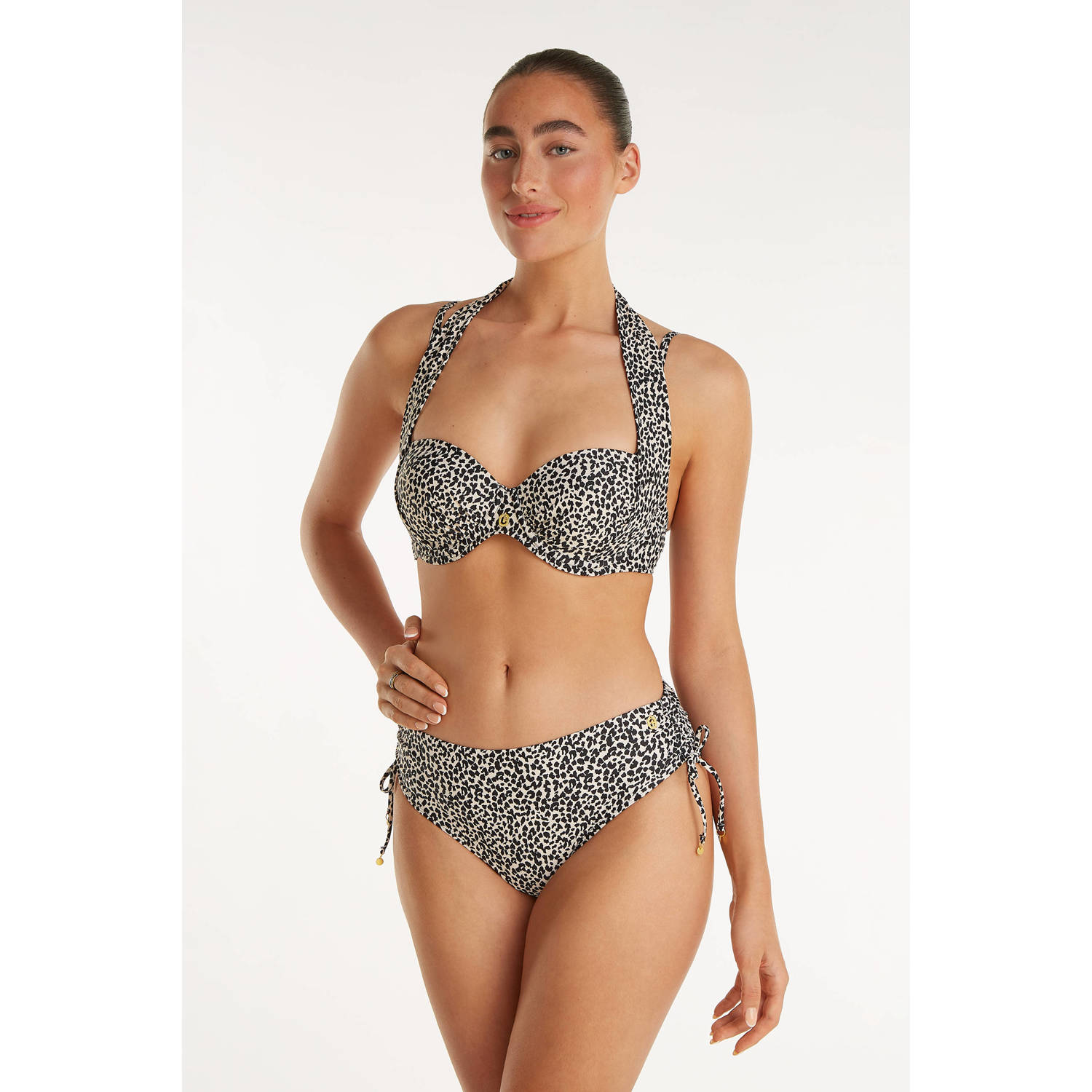 Ten Cate Beach TC WOW voorgevormde beugel bikinitop zwart offwhite