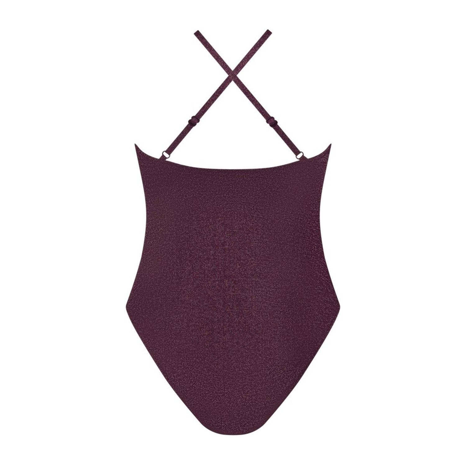 ten Cate Beach TC WOW badpak met lurex donkerrood