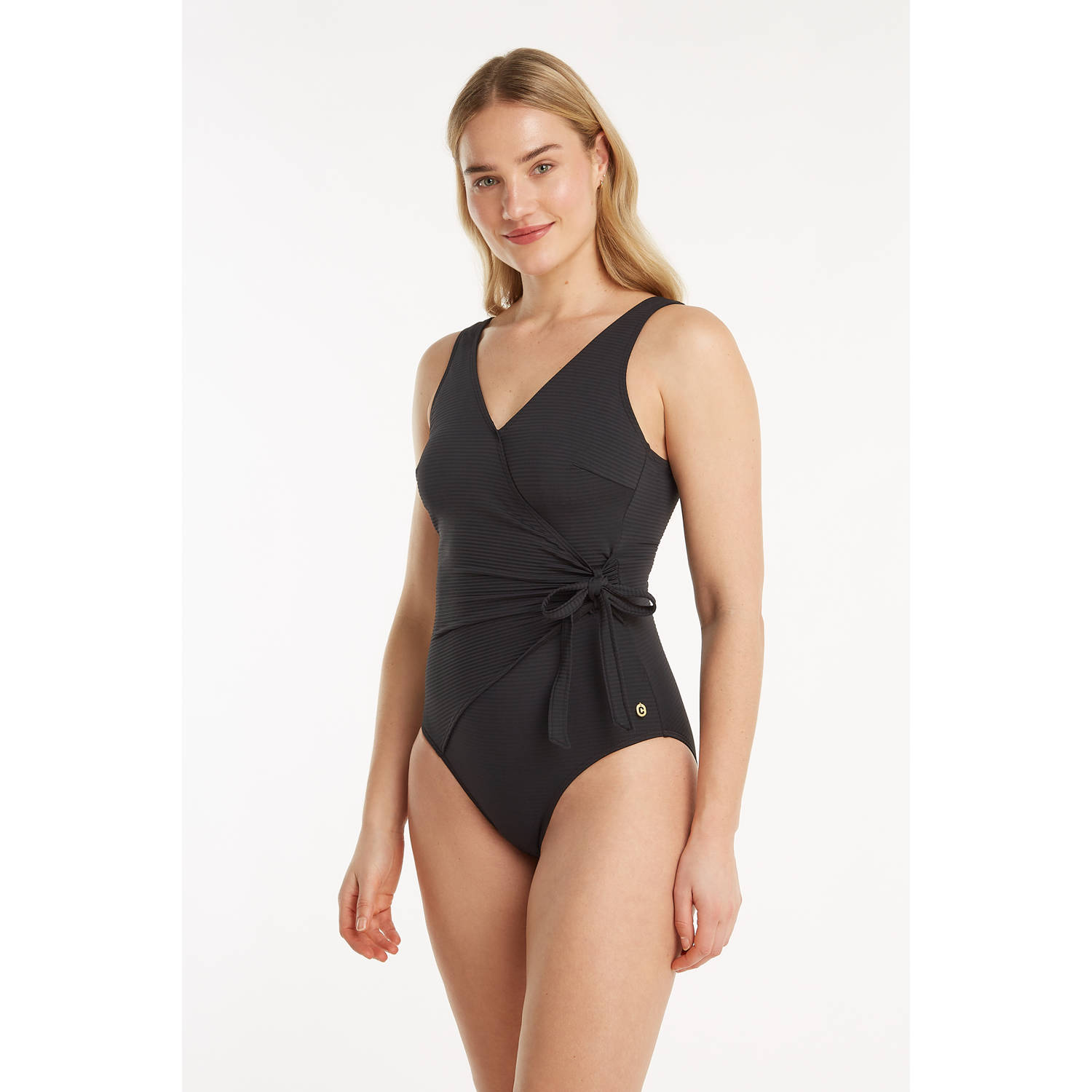 Ten Cate Beach TC WOW badpak met ribstructuur zwart