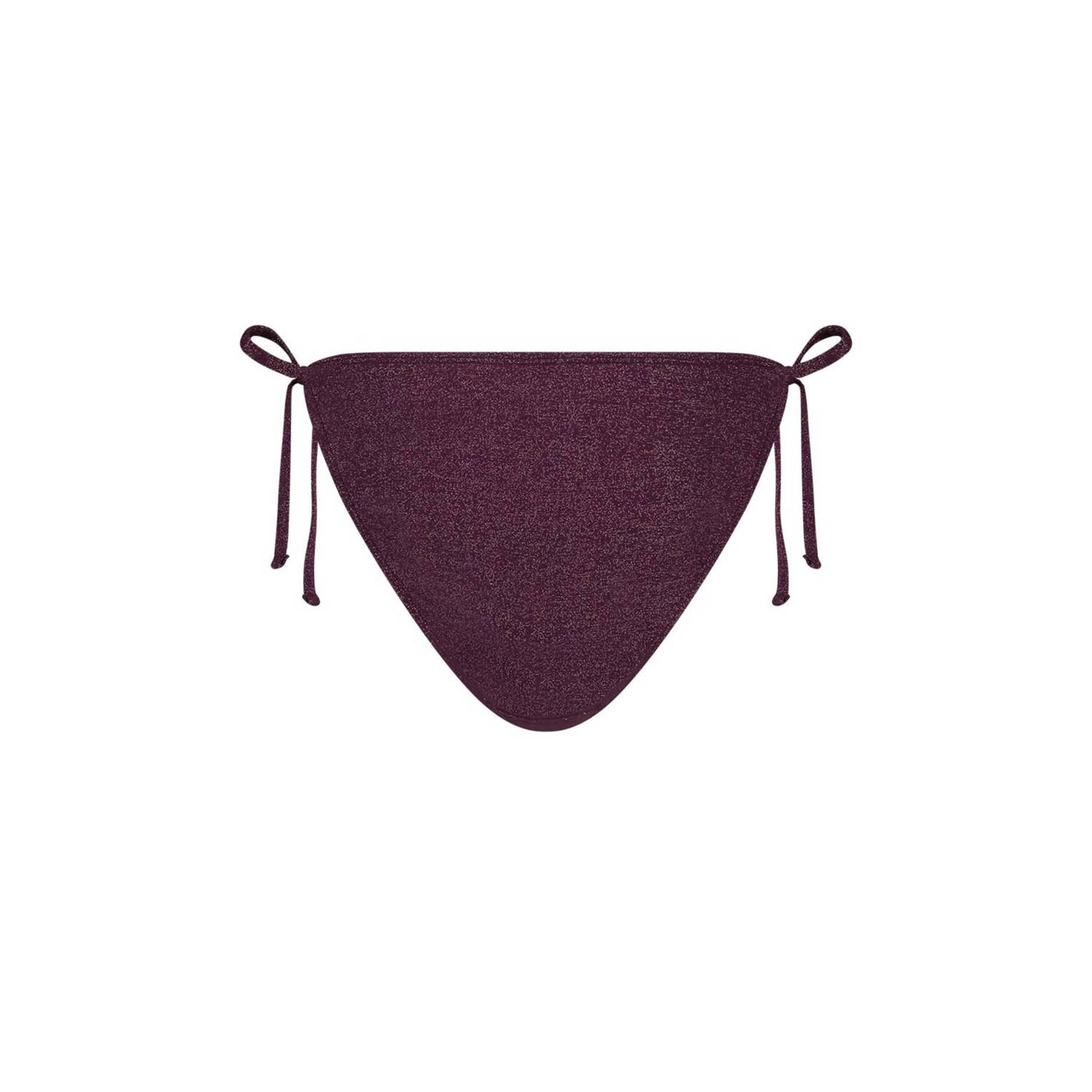 ten Cate Beach TC WOW strik bikinibroekje met lurex donkerrood