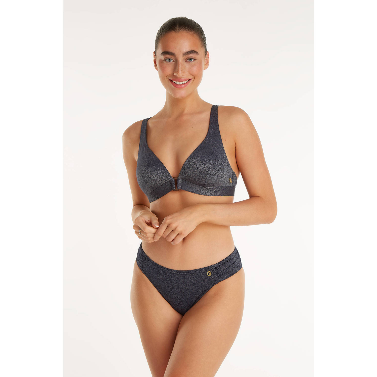 Ten Cate Beach TC WOW voorgevormde bikinitop met lurex donkerblauw