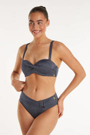 thumbnail: ten Cate Beach TC WOW voorgevormde strapless bandeau bikinitop met lurex donkerblauw