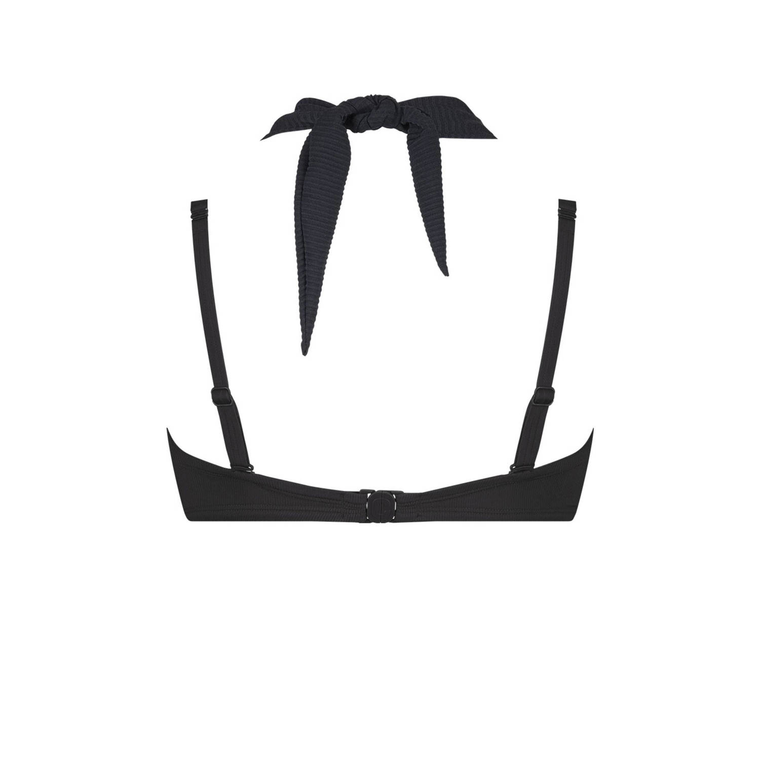 ten Cate Beach TC WOW voorgevormde beugel bikinitop met ribstructuur zwart