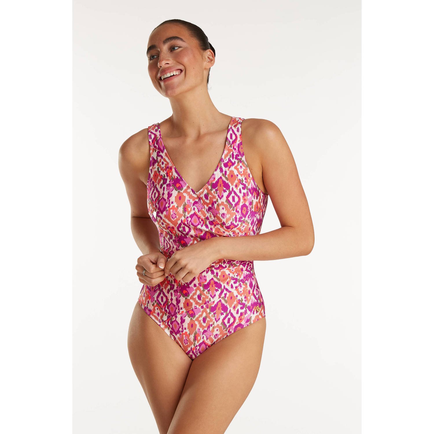 Ten Cate Beach TC WOW badpak roze offwhite paars
