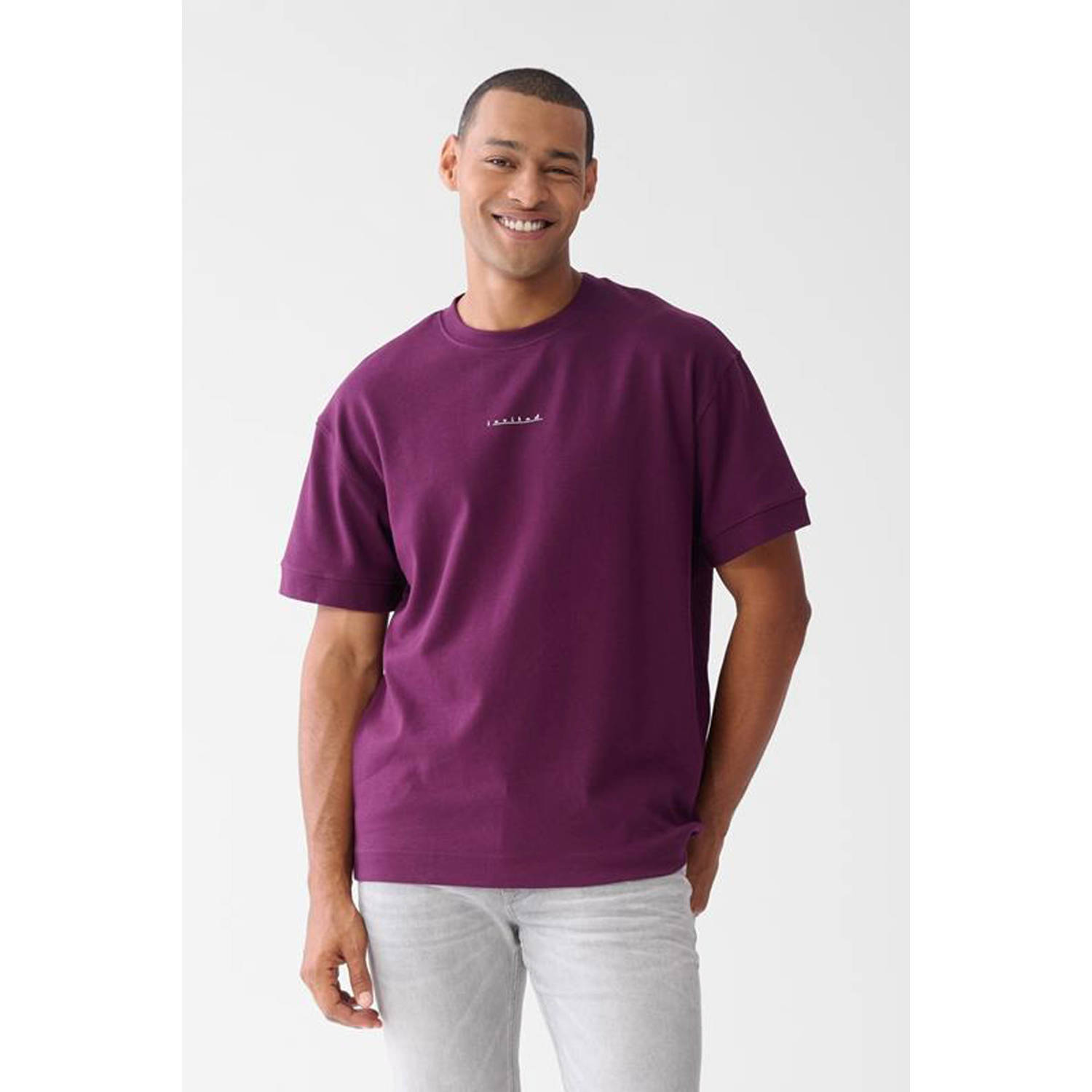 Shoeby T-shirt met tekst winered
