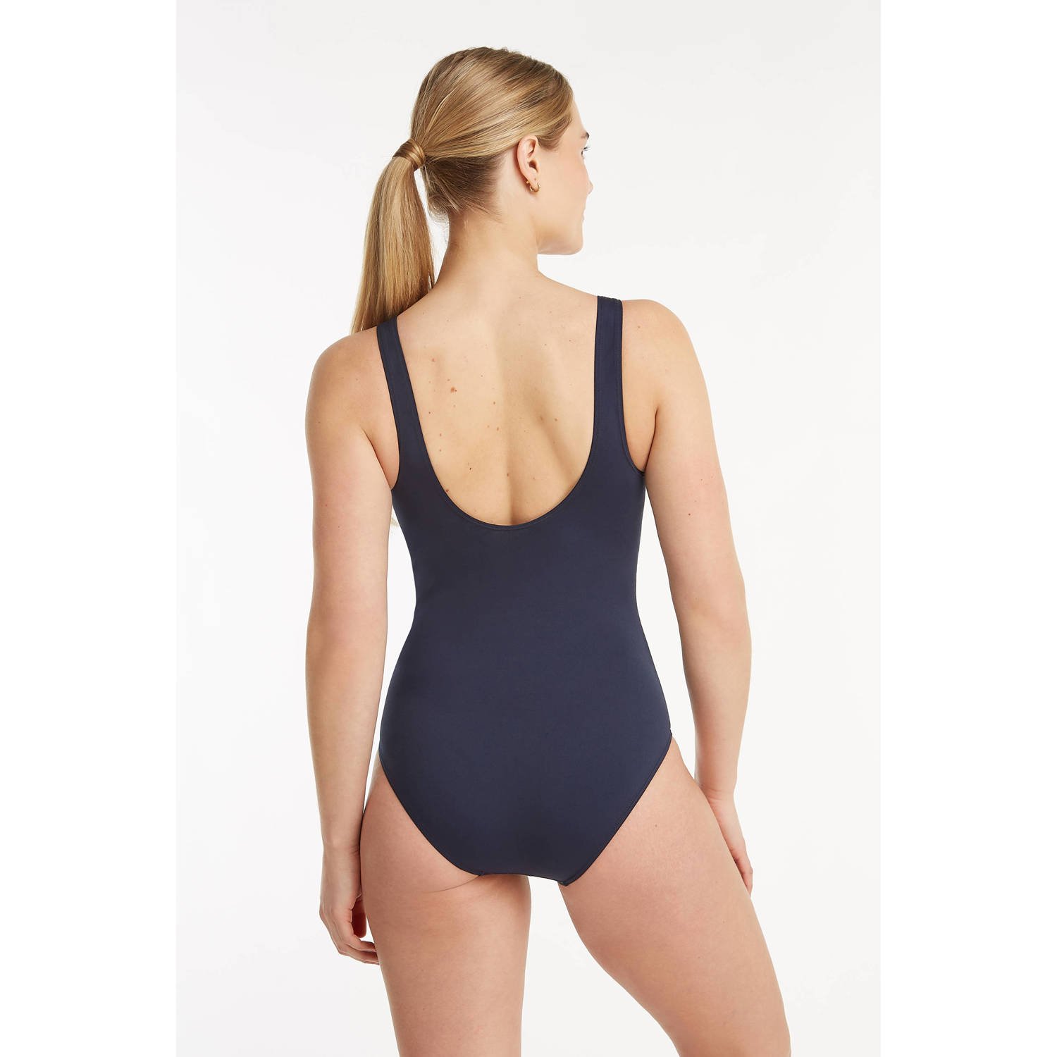 ten Cate Swim Tweka badpak donkerblauw paars oranje