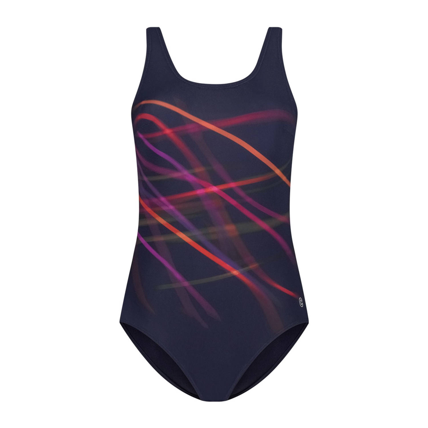 Ten Cate Swim Tweka badpak donkerblauw paars oranje