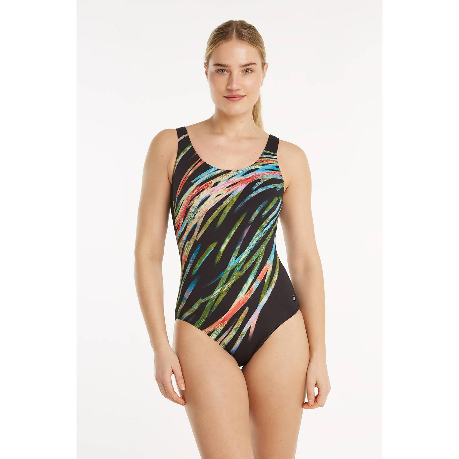 Ten Cate Swim Tweka badpak zwart multi