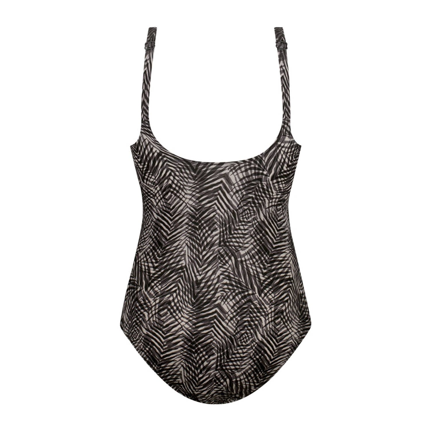 ten Cate Swim Tweka badpak donkerbruin beige