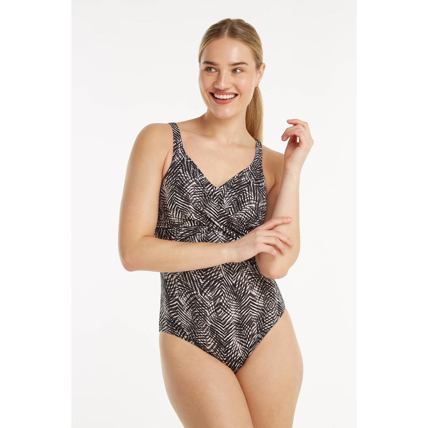 Ten Cate Swim Tweka badpak donkerbruin beige