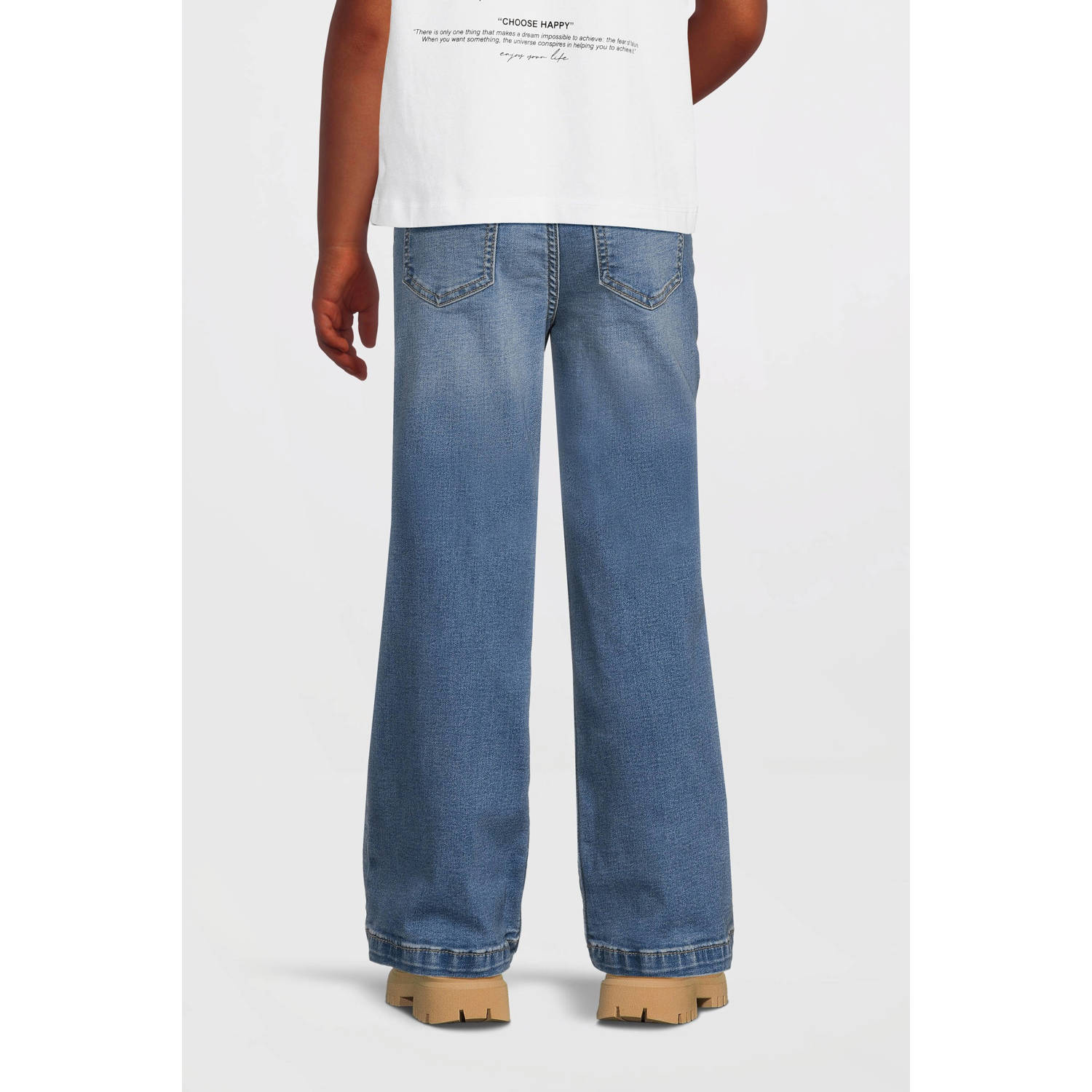 anytime wide leg jeans mid blue