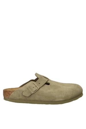 Boston suède clogs kaki