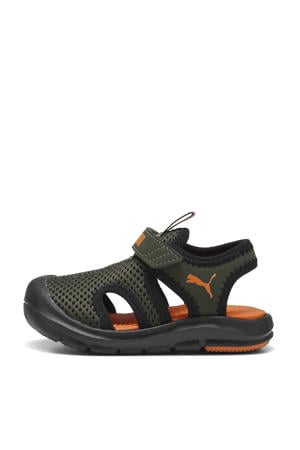 Fun Racer Sandal Mesh V sandalen olijfgroen/zwart/oranje