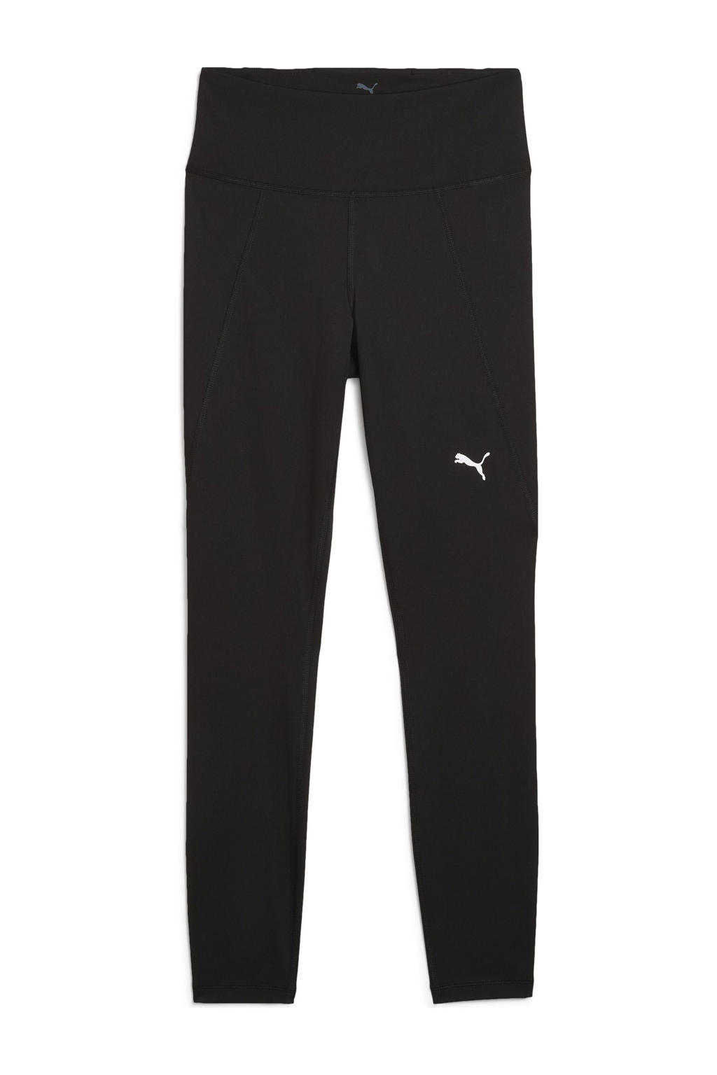 Zwarte dames Puma sportbroek Tad Essential van polyester met slim fit, high waist en logo dessin