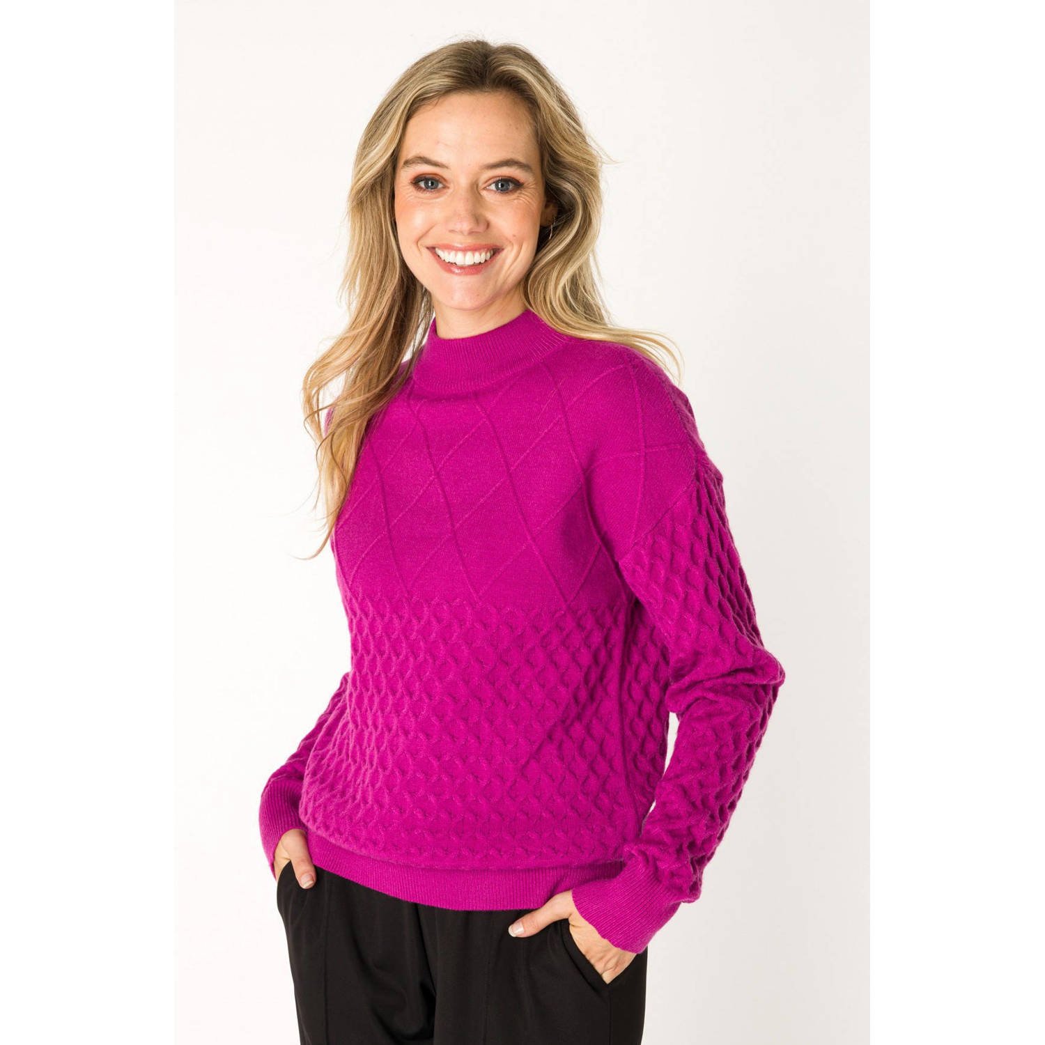 ES&SY gebreide trui fuchsia
