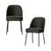 WOOOD WOOOD Vogue Eetkamerstoelen - Fluweel Zwart - Set van 2