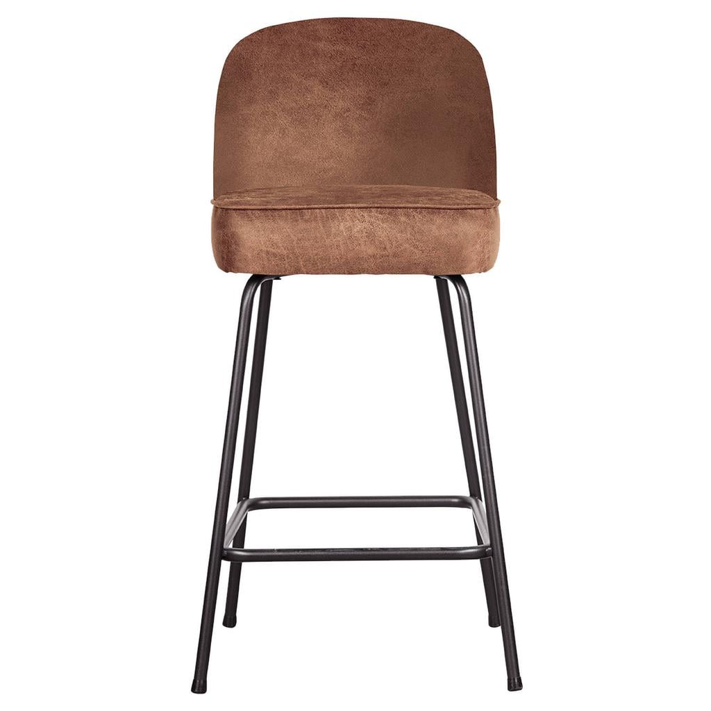 WOOOD Vogue Barstoel 65 cm - Recycle Leer - Cognac - 89x50x55