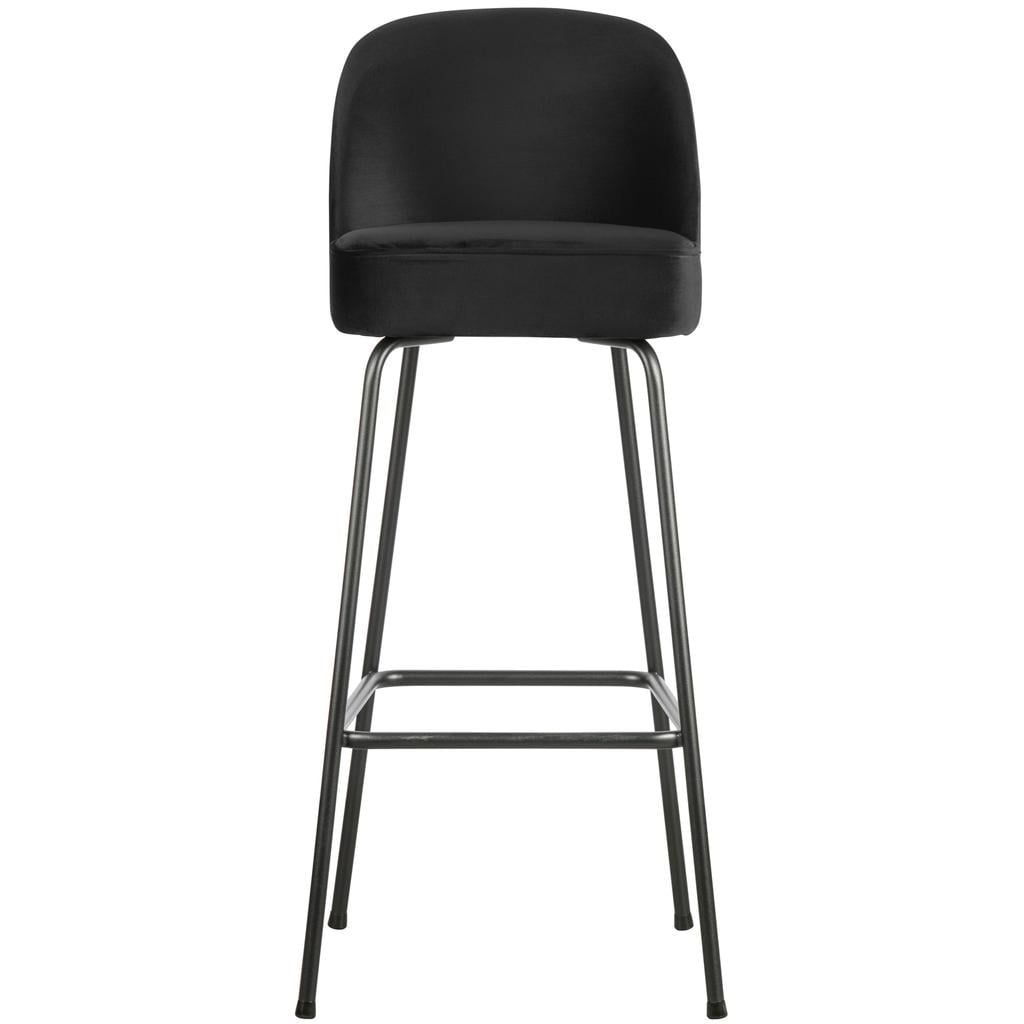 WOOOD WOOOD Vogue Barstoel - Velvet - Zwart - 103x50x55