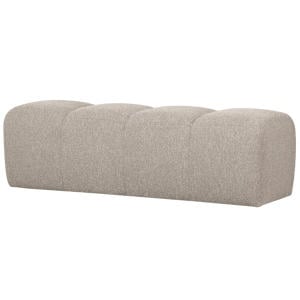 bankje 160 cm Mojo - Bouclé - Beige Melange - 49x160x45 cm