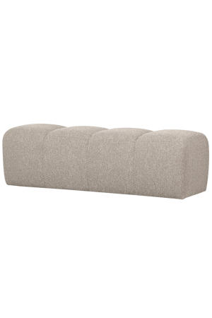 bankje 160 cm Mojo - Bouclé - Beige Melange - 49x160x45 cm