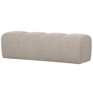 bankje 160 cm Mojo - Bouclé - Beige Melange - 49x160x45 cm