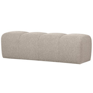 bankje 160 cm Mojo - Bouclé - Beige Melange - 49x160x45 cm