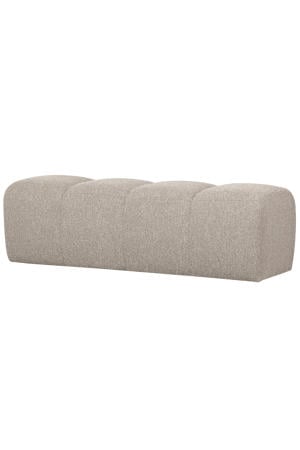 bankje 160 cm Mojo - Bouclé - Beige Melange - 49x160x45 cm 