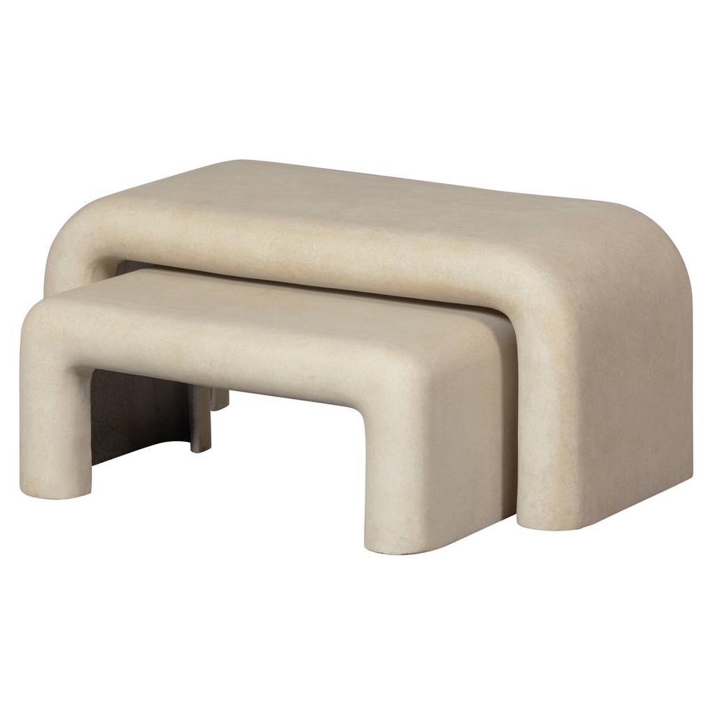 WOOOD WOOOD Stani Salontafels - Naturel - Set van 2