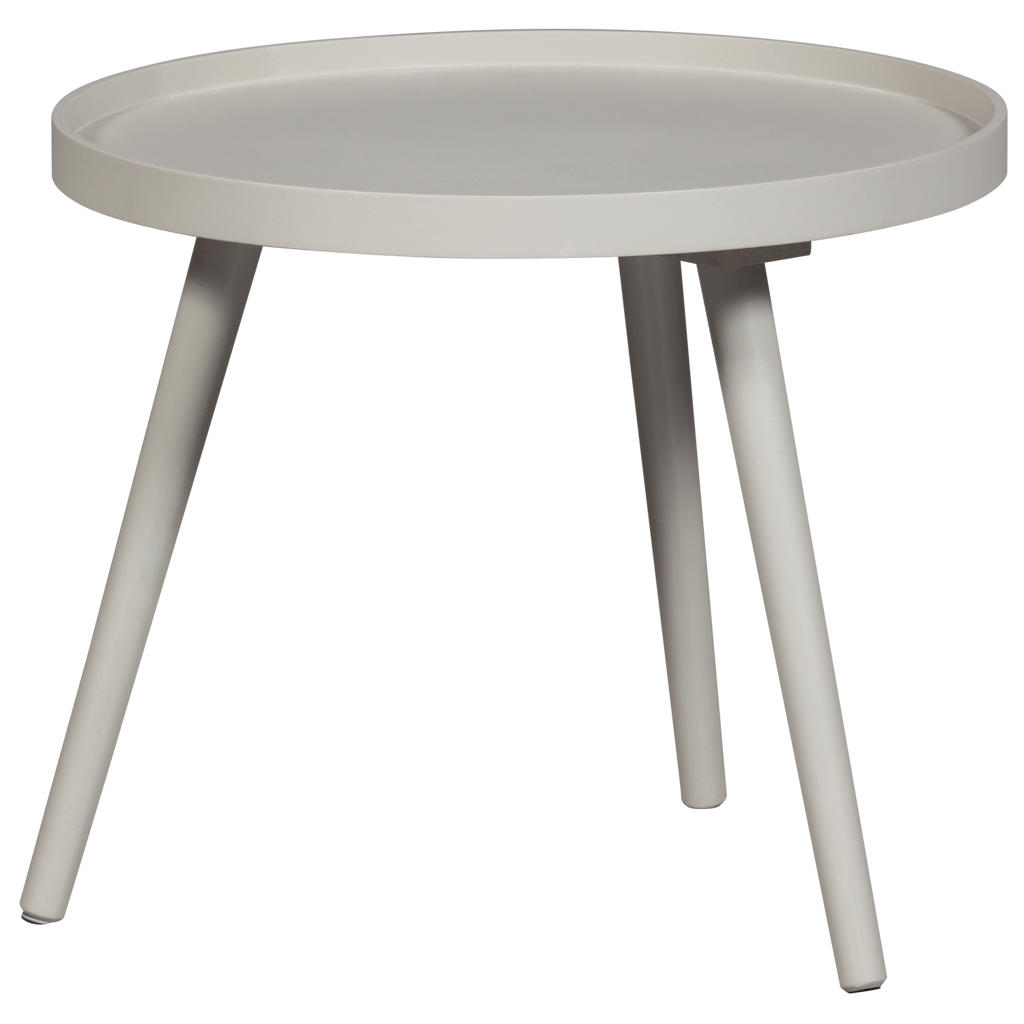 WOOOD WOOOD Mesa Bijzettafel M - Hout - Zand - 45 cm x Ø45