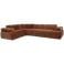 WOOOD WOOOD Mojo Hoekbank Links - Ribstof - Roest Bruin - 74x310x230
