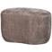 WOOOD Popular Organische Poef - Polyester - Taupe - 43x73x49