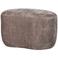 WOOOD WOOOD Popular Organische Poef - Polyester - Taupe - 43x73x49