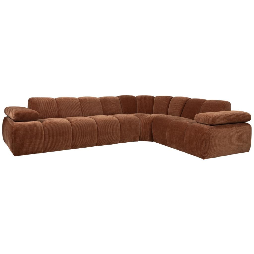 WOOOD WOOOD Mojo Hoekbank Rechts - Bouclé - Beige Melange - 74x310x230