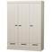 WOOOD Connect Kledingkast 3-Deurs met Lade - Grenen -Dust - 195x140x53