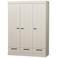 WOOOD WOOOD Connect Kledingkast 3-Deurs met Lade - Grenen -Dust - 195x140x53