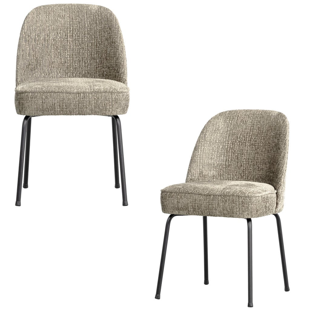 WOOOD WOOOD Vogue Eetkamerstoelen - Velvet - Brass - Set van 2