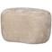 WOOOD Popular Poef - Polyester - Naturel - 43x73x49