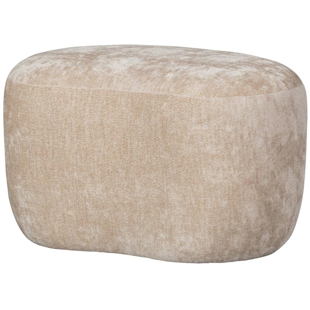WOOOD Popular Poef - Polyester - Naturel - 43x73x49