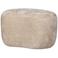 WOOOD WOOOD Popular Organische Poef - Polyester - Taupe - 43x73x49