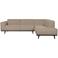 WOOOD WOOOD Statement Hoekbank Rechts - Ecoleer - Cognac - 77x274x210