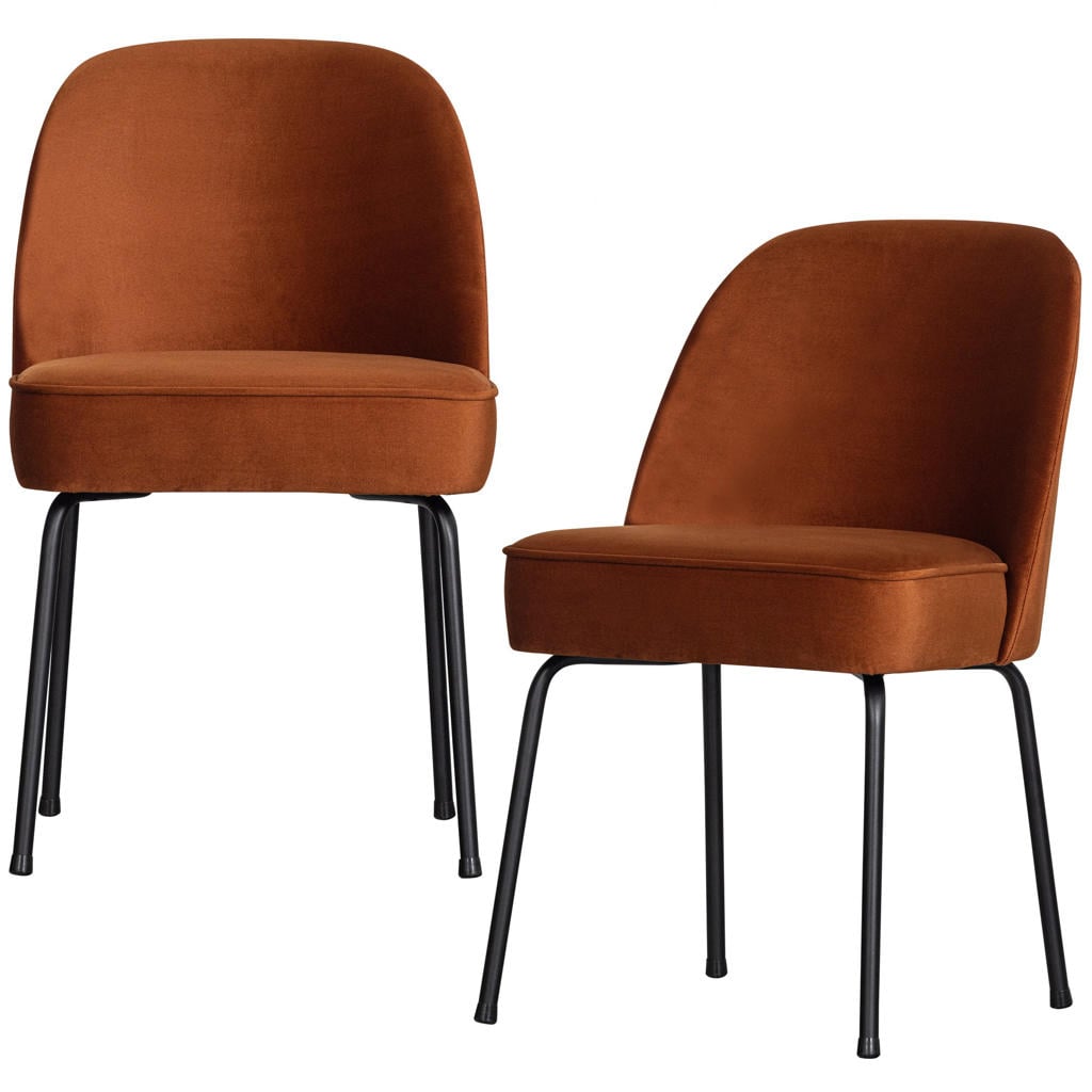WOOOD WOOOD Vogue Eetkamerstoelen - Fluweel - Khaki - Set van 2