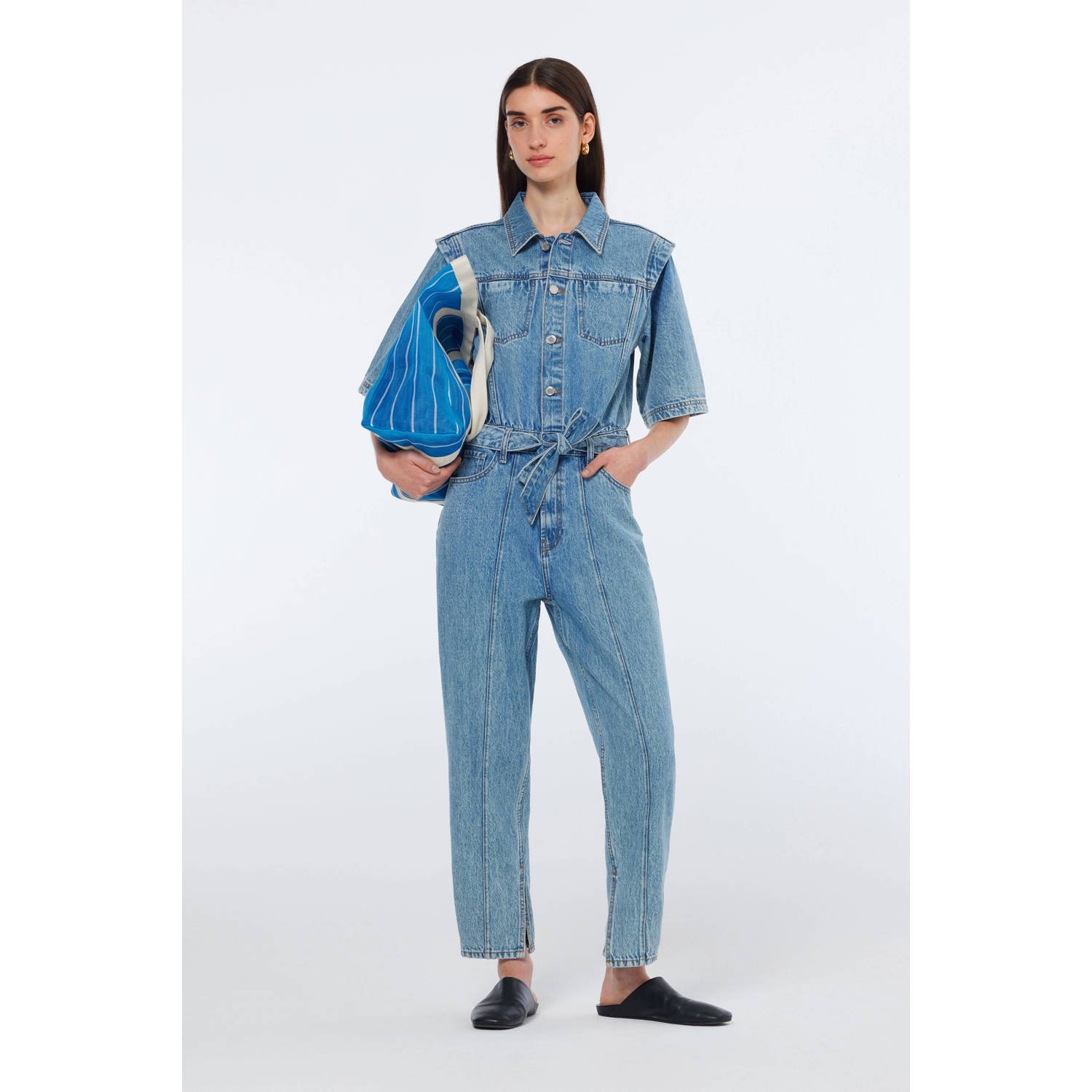 Scotch & Soda denim regular jumpsuit medium blue denim