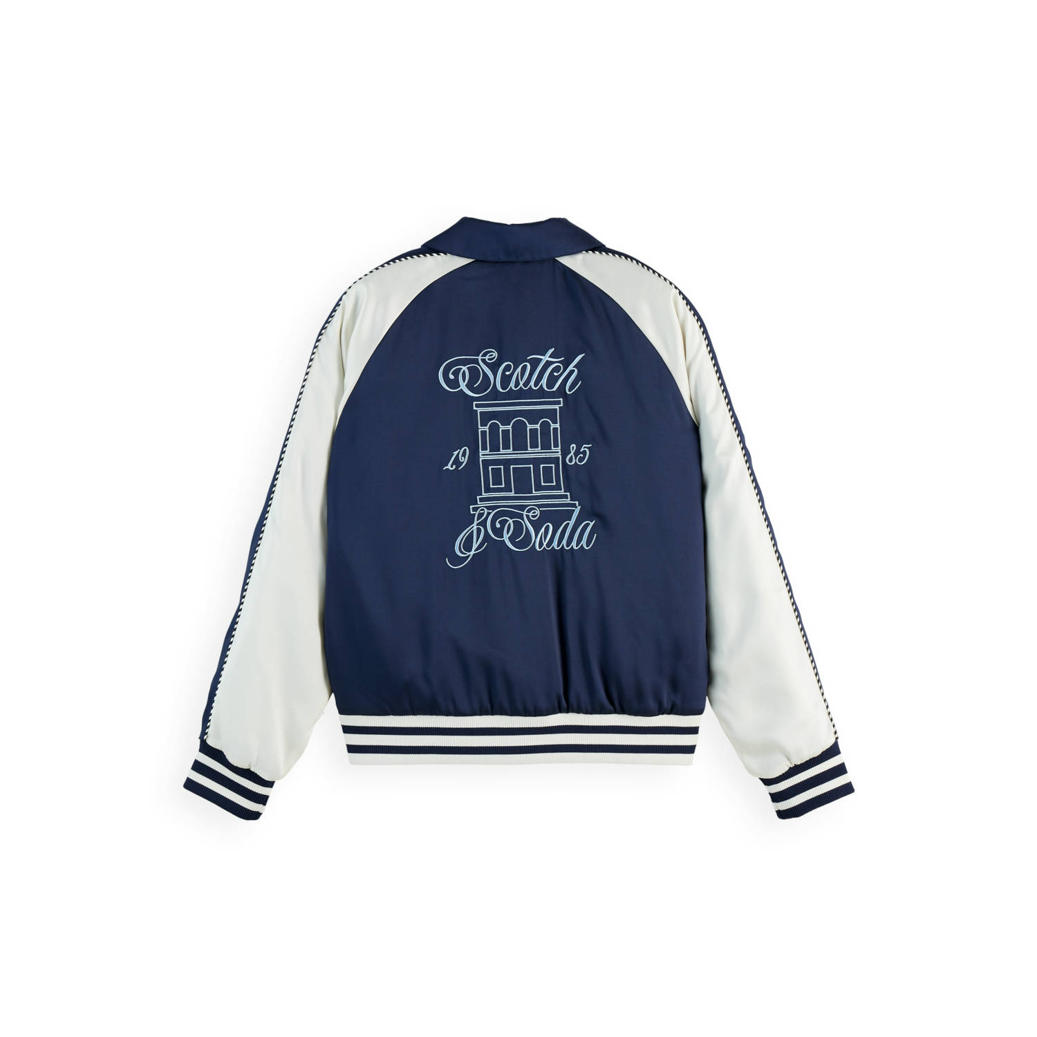 Scotch & Soda reversible bomberjack blauw