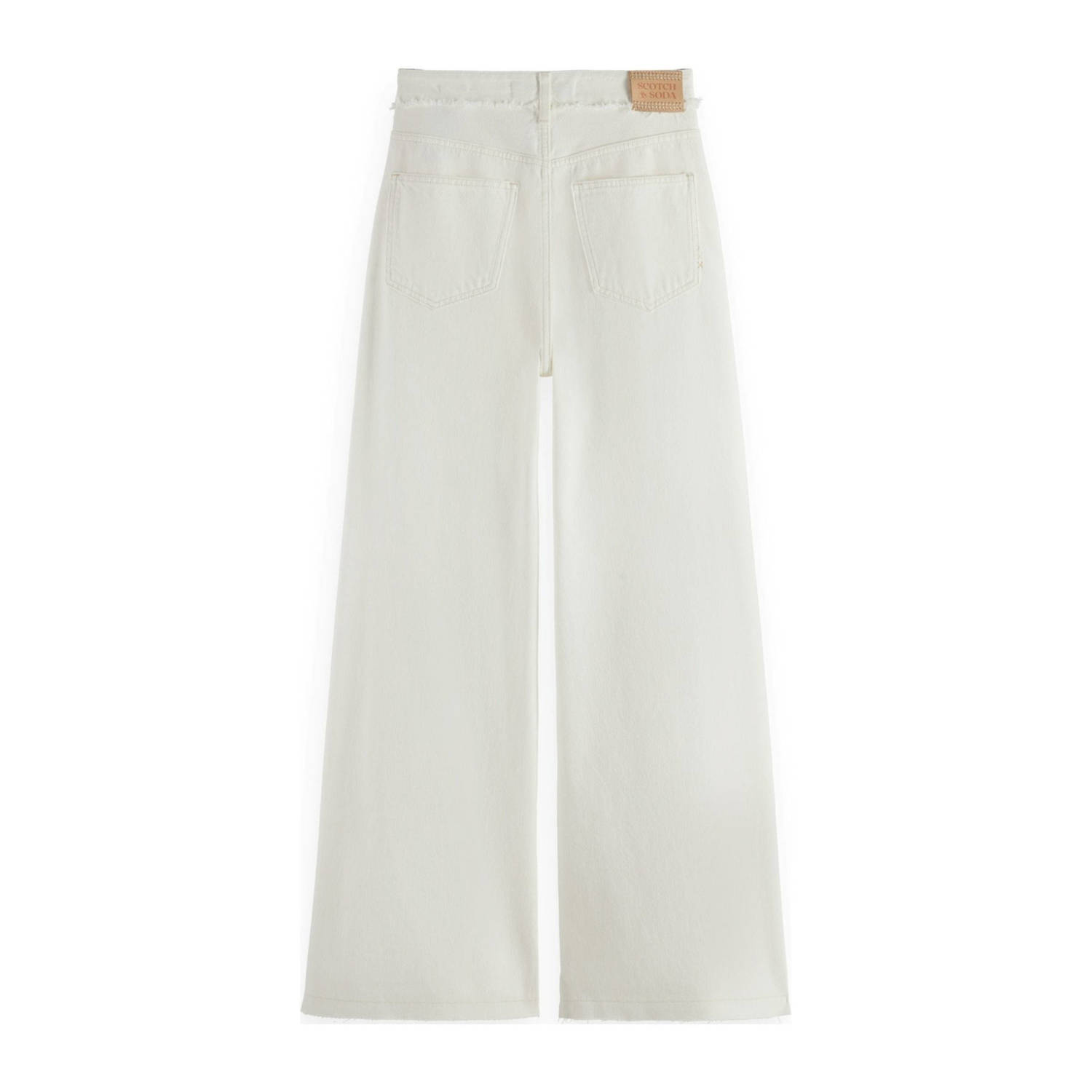 Scotch & Soda high waist wide leg jeans wit