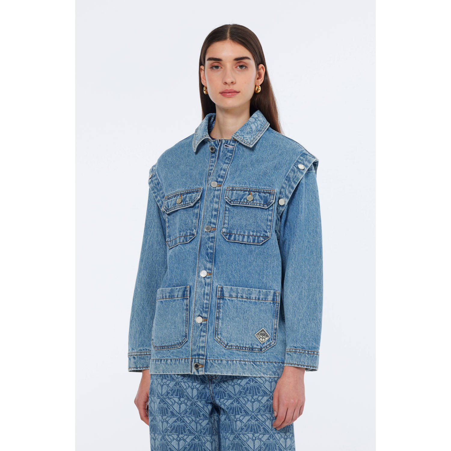Scotch & Soda spijkerjas medium blue denim