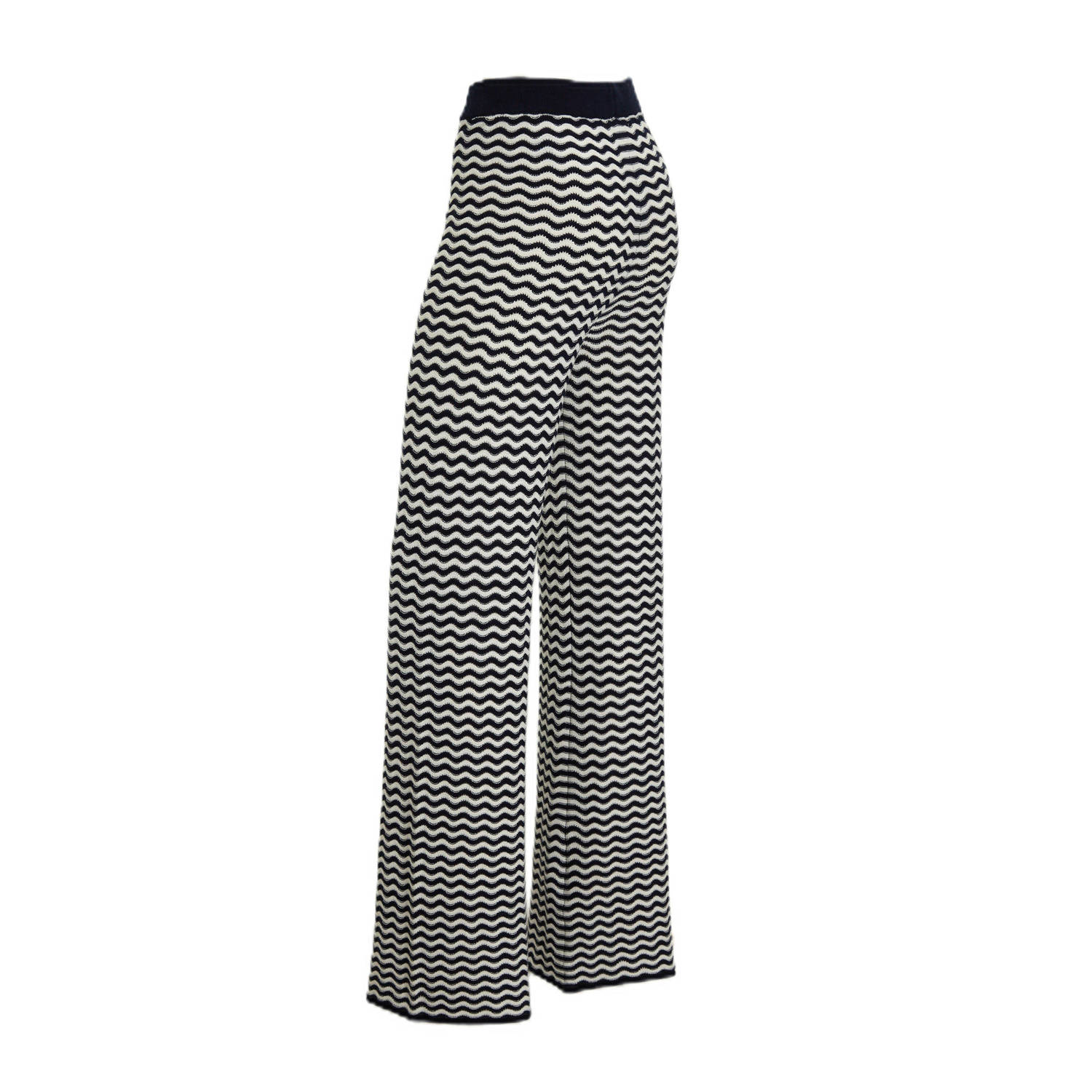 anytime crochet broek donkerblauw wit