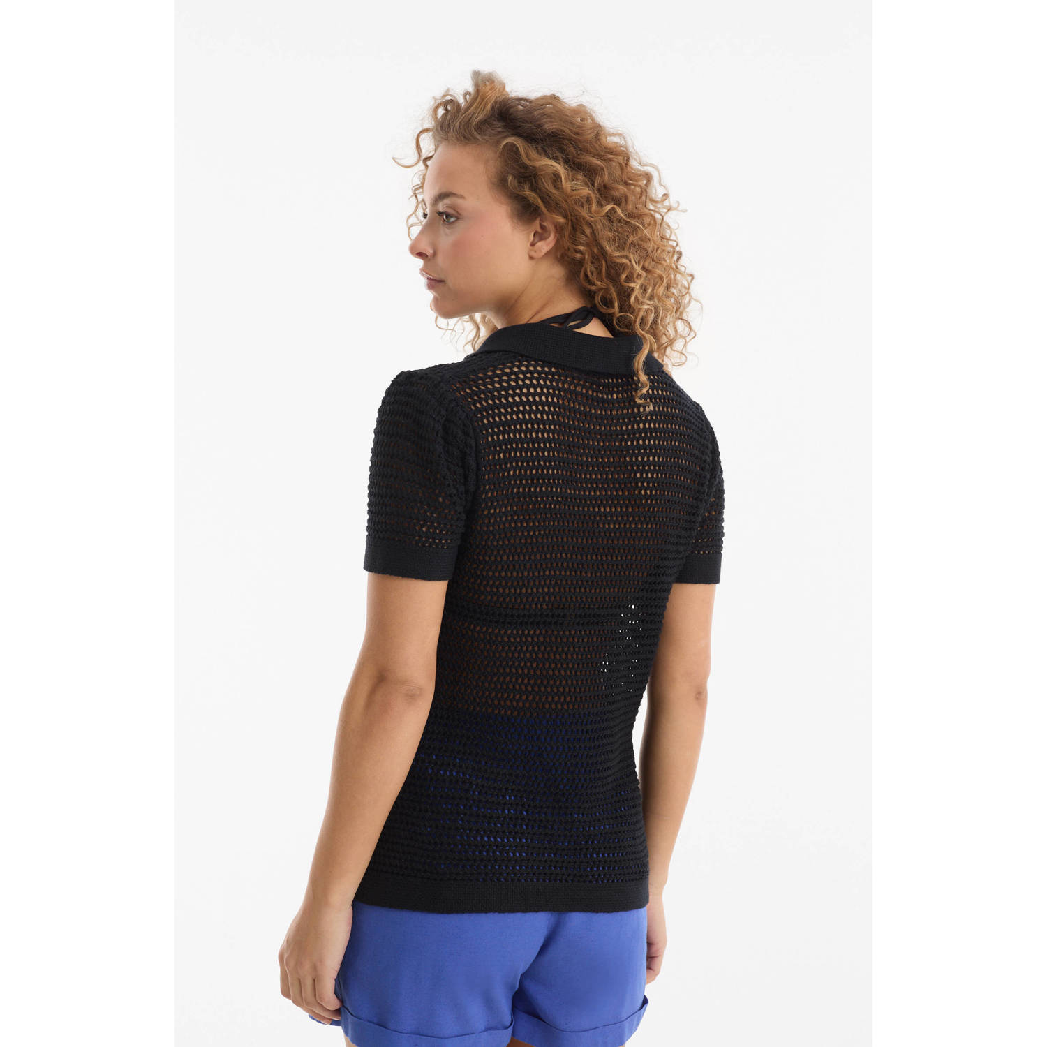 anytime crochet polo zwart