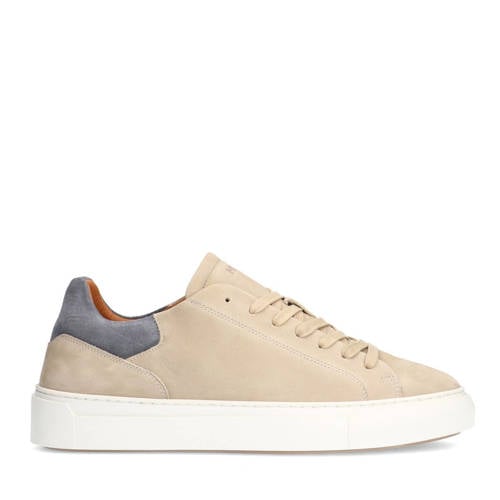 Manfield nubuck sneakers beige afbeelding