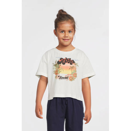 Me & My Monkey boxy T-shirt met printopdruk wit afbeelding